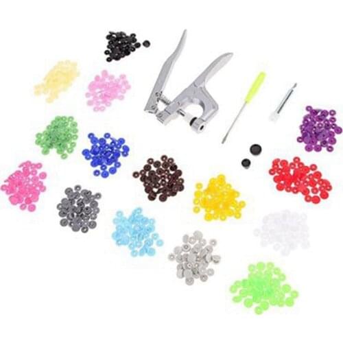 New Fastener Snap Pliers KAM Button+150Pcs T5 Plastic Resin Press Stud Cloth Metal Press Pliers Tools for T3 / T5 / T8 Snap