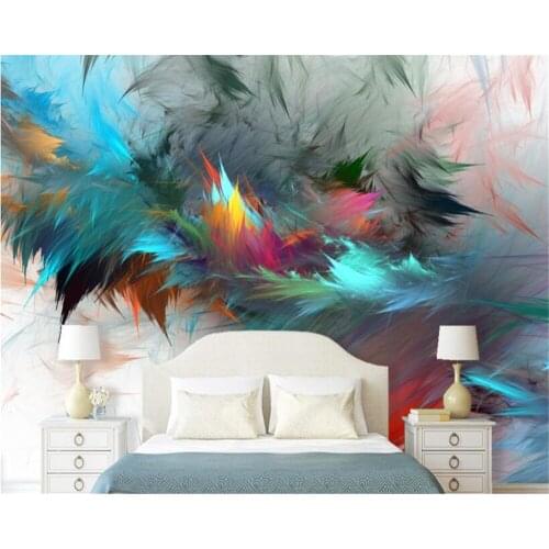 Beibehang wallpapers for living room Brick wallpaper photo wallpaper home decor Nordic abstract art feather baby wallpapers