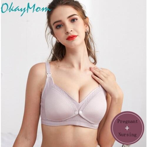 OkayMom Sexy Big C Cup Maternity Nursing Bra Pregnancy Breast Feeding Bra Nurse Underwear For Pregnant Women Sleepwear Bra 2019