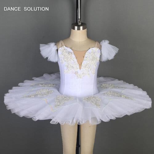 BLL068 Pre-professional Ballet Tutu with White Spandex Bodice Children & Women Dance Costume Ballerina Solo Dress Ballet Skirt