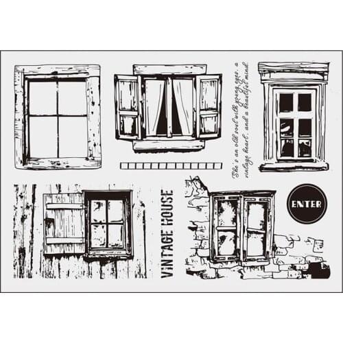 Window Clear Stamp for DIY Scrapbooking/Card Making/Kids Fun Decoration Supplies A2043