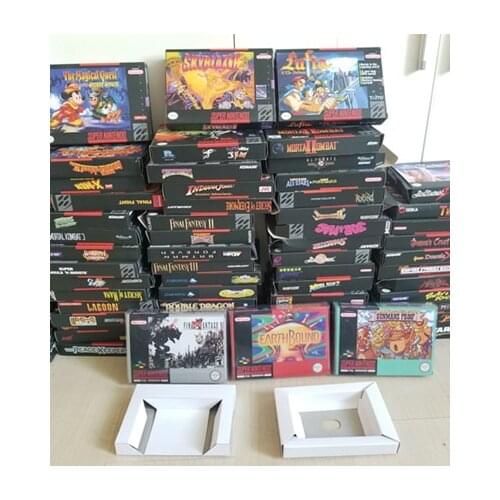 Reproduction Game Retail Box + White Inner lining + Plastic Protective Box For 16 Bit Game Cartridge Card (No Game)