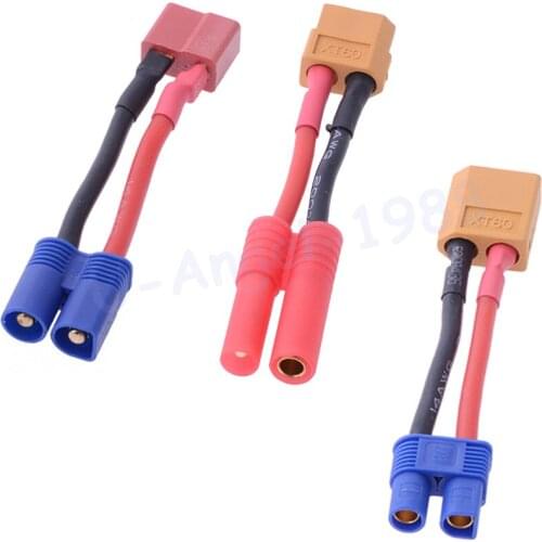 1pcs T plug to XT60 plug / EC3 Plug / Tamiya Plug Connector Balance Charge Cable for RC Helicopter Quadcopter LiPo Battery