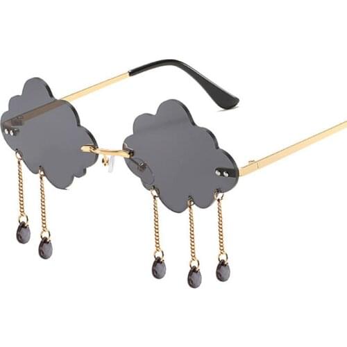 Fashion Teardrop Cloud Frameless Sunglasses Women 2020 Retro Sunglasses Steampunk Men Frameless Punk Glasses Shadow UV400 Oculo