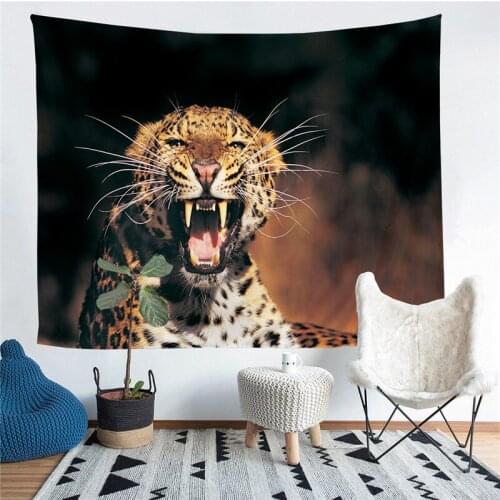 Ferocious Leopard Printed Living Room Decoration Wall Hanging Tapestry Yoga Mat Rug Home Decor Art