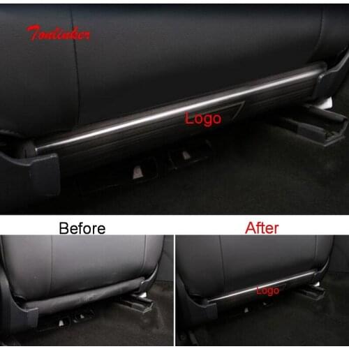 Tonlinker Interior Seat Anti-dirty Cover Stickers for Volkswagen Passat B9 2019 Car Styling 2 PCS Stainless steel Cover stickers