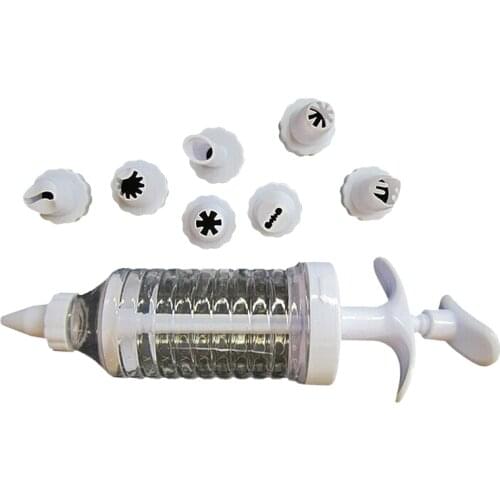 2016 Cake Decorating Tool Set Piping Syringe Modelling Tools 8 Pcs Nozzles Bakeware Tools KH003