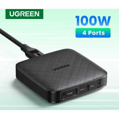 UGREEN PD Charger 100W USB Type C PD Fast Charger with Quick Charge 4.0 3.0 USB Phone Charger For MacBook Laptop Smartphone