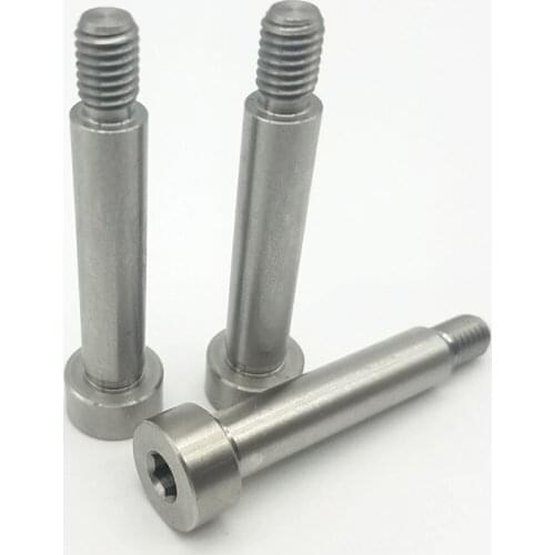 2pcs M6 stainless steel Allen shoulder screws hex socket plug screw contour bolts limit bolt 8mm bar diameter 5mm-100mm length