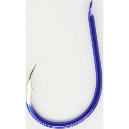 50pcs/lot Super Sharped Fishing Hooks Chinu Ring High Carbon Steel Fish Hook Blue color Hight Quality