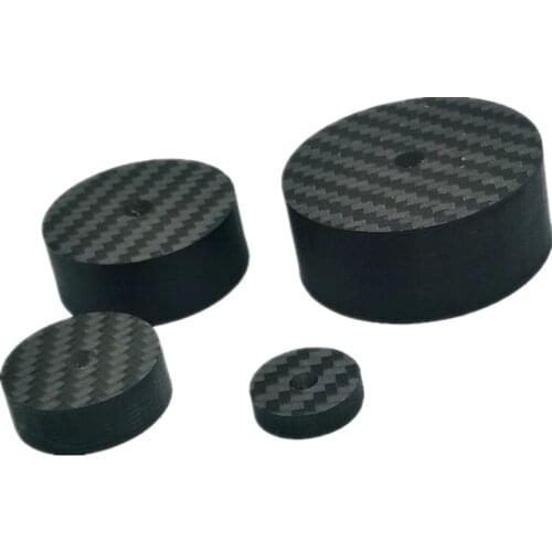 AHSY HIFI 4 stücke Große Carbon faser cylinde CD power verstärker bücherregal plattenspieler fuß pad stoßdämpfer fuß Stehen Pad