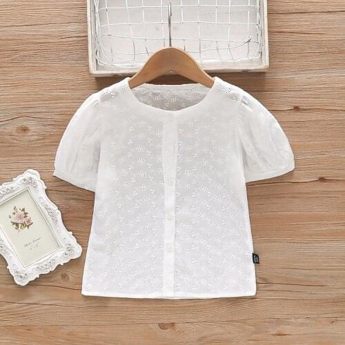 AiLe Rabbit White Blouses For Girls