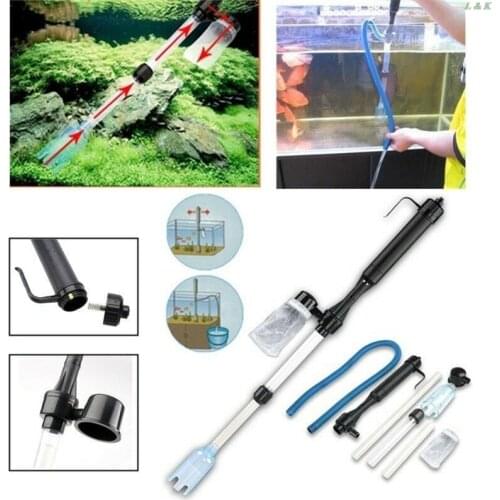 Aquarium Battery Syphon Operated Fish Tank Vacuum Gravel Water Filter Clean Siphon Filter Cleaner Fish Tank Tools Aquarium