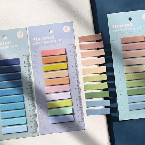 5PCS Salt-based Gradient Post-it Notes Memo Sheets Planner Stickers Post It Sticky Notes Kawaii Memo Pad