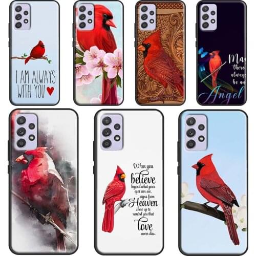 Cardinal Red Bird Fundas For Samsung A51 A71 A41 A31 A11 A21S A12 A32 A42 A52 A72 A02 A10 A20 S A50 A70 Case