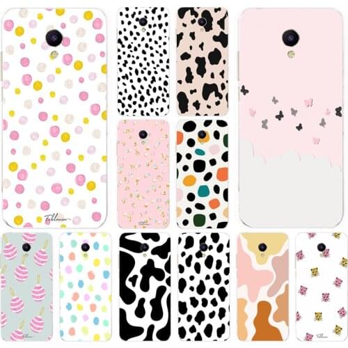 03AS Cow Pattern Black White Soft Silicone Back Cover Case for Meizu M5 M5C M5S Note M8 Lite X8 cover funda