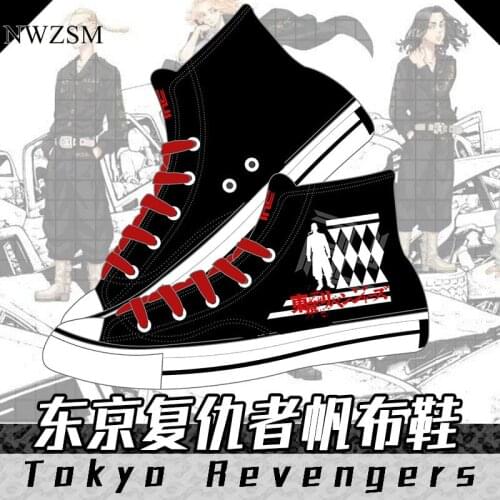 Anime Tokyo Revengers Canvas Shoes Women Men Student Ankle Boots Sneakers Spring Autumn High Top Sport Shoes Xmas Gifts