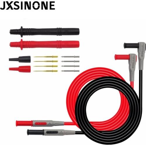 JXSINONE P1300A Safety 4mm Banana Plug Multimeter Test Lead with 8pcs Replaceable Multimeter Probe Test Needles Pins