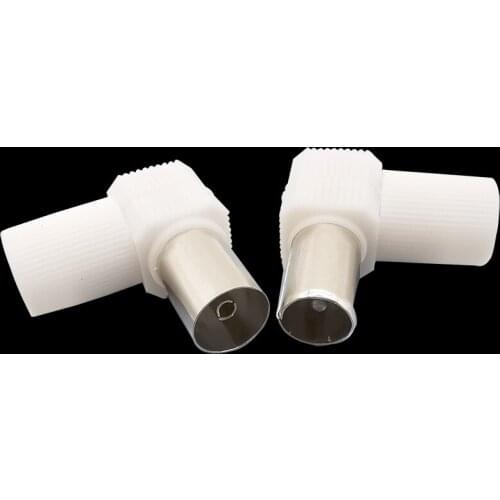 4Pcs For Antenna Male and Female RF Coaxial Antennas 90 Degrees TV Connectors Right Angle TV Plug Jack Solder-free Connector