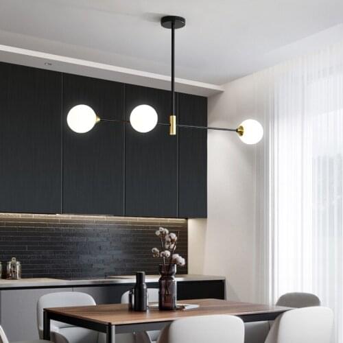 Room Chandelier Lighting Modern Glass Ball Chandelier Lamp For Kitchen/Dinning Room Vintage Haing Light Fixture