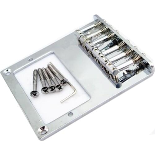 A set of Sliver guitar strings Bridge Saddle Hardtail Bridge Top Load for Electric Guitar parts accessroies