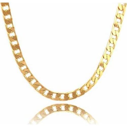 Massive Mens Chain Yellow Gold Filled Mens Necklace Accessories Gift 24"