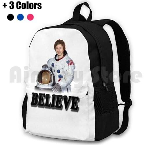 Michael Cera Believes In You Outdoor Hiking Backpack Riding Climbing Sports Bag Michael Cera Superbad Juno Indie Hipster