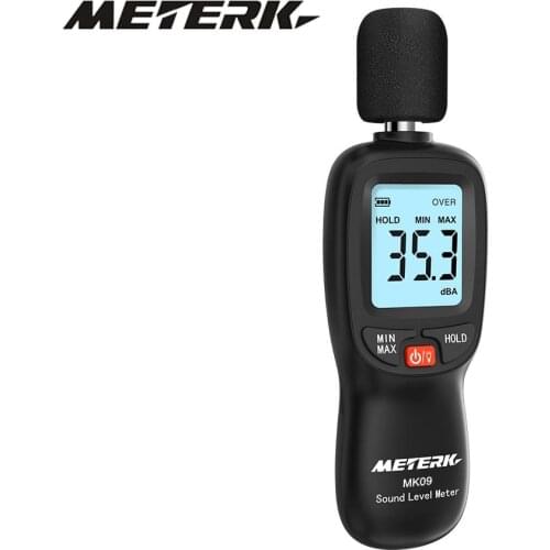Meterk Noise Measuring Instrument db Meter 30~130dB Mini Audio Sound Level Meter Decibel Monitor Noise Volume Measuring