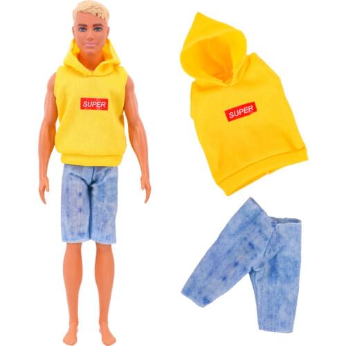Barbies Ken the Boyfriend Handmade Outfit Set Clothes for Barbies BJD Doll Accessories Play House Dressing Up Kids Girl`s Toy