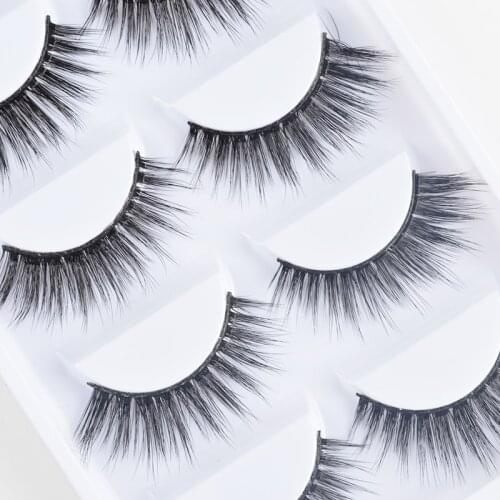NEW 5 pairs mink eyelashes false lashes mink 3d fake eyelash extension make up cilios natural long cruelty free lash