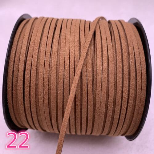 NEW 5yards/lot 3mm Flat Faux Suede Braided Cord Korean Velvet Leather Handmade Beading Bracelet Jewelry String #22