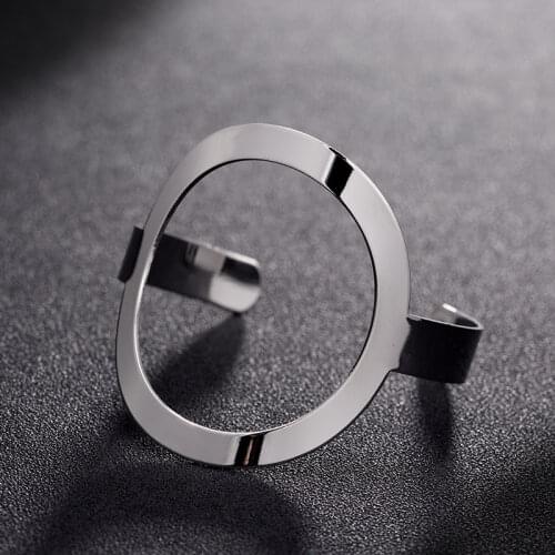 Simple Geometrical Feeling Punk Rock Fashion Female Bracelet Jewelry High Quality Copper Circle Triangle Rectangle Bracelet