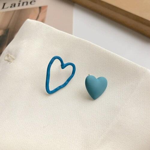 S925 Silver Needle Different Style Heart Earrings For Women Personality Love Shape Jewelry