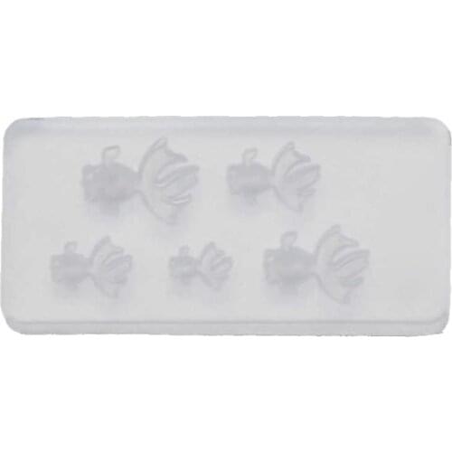 Cute Vivid Mini Size Goldfish Pendant Silicone Resin Mold Jewelry Making Tools