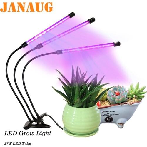LED Grow Light Full Spectrum for Indoor House Plants Auto ON/Off switch timer color Adjustable Goose Neck Plant Growing Lamp