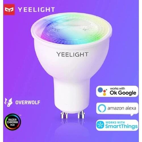 NEW Yeelight GU10 Smart LED Bulb Colorful Light Lamp WIFI Game Music Sync APP Voice Control For mijia Google Assistant Alexa