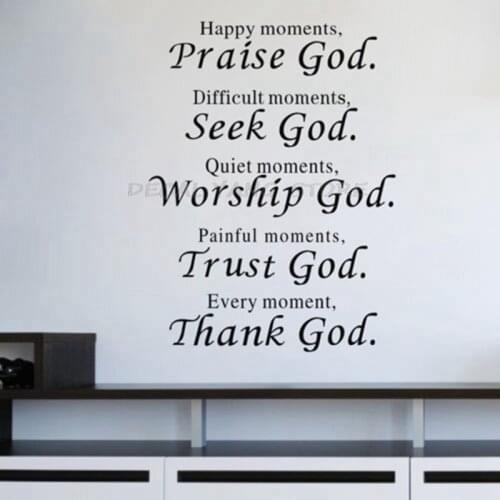 Every moment thank god art Vinyl Wall Quote stickers home decor decals free shipping 1378