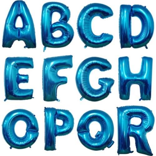 40 Inch Blue Letter Balloon Birthday Party Decorations Kids Gold Wedding Balloons Alphabet Anniversary Party Decoration