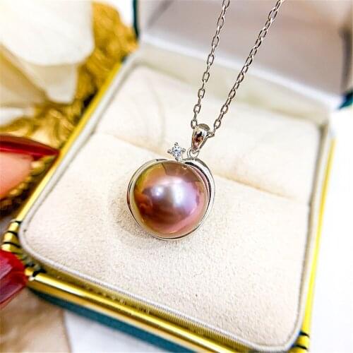 Factory Wholesale Real Solid S925 Sterling Silver Accessories DIY Jewelry Making Pearl Pendant For Women Charm Gift