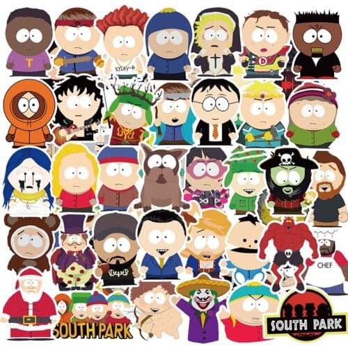 10/30/50PCS Classic Animation Southpark Waterproof Stickers Skateboard Guitar Car Motorcycle Laptop Phone Bike Toy Anime Sticker