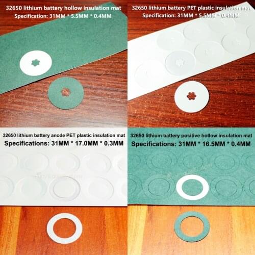 100pcs/lot 32650 32700 lithium battery special bark paper insulation gasket hollow gasket power battery pack sealing surface pad