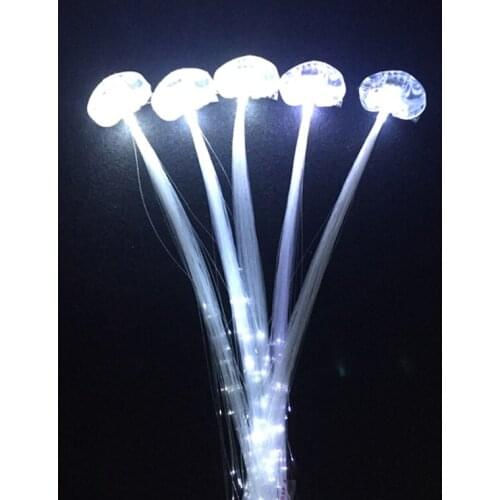 150 pcs Party Decoration White Hair Clip Glow Led Hair Fiber Novelty Neon Party Christmas Lights