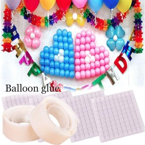 200 Points Balloons Glue Attachment Balloons Adhesives Stickers DIY Wedding Birthday Party Balloon Wall Decorations