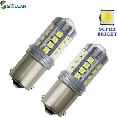 2X 1156 ba15s p21w led car light bulb 15mm socket 3d lamp bead for car direction indicator lights vehicle turn signal 12V White