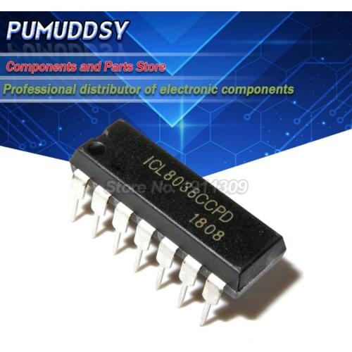 5PCS ICL8038CCPD ICL8038 8038 DIP-14 IC Precision Waveform Generator/Voltage Controlled Oscillator new and IC