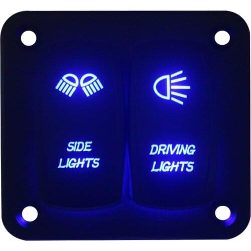 Aluminum 2 way gang rocker switch panel holder with 4 screws Custom Diy