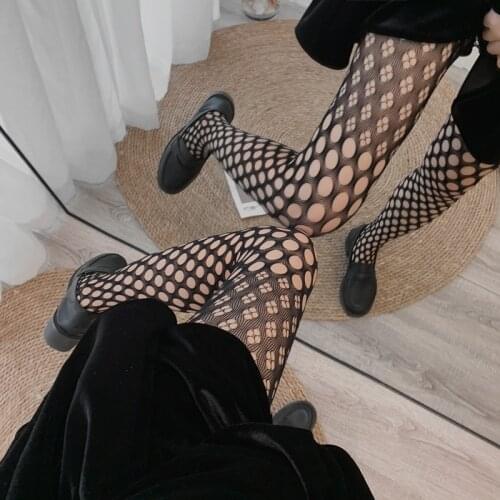 Hollow Out Sexy Women Pantyhose Tights Seamless Lingerie Mesh Fishnet Nylon Black Woman Tights Stockings Female Hosidery Tights