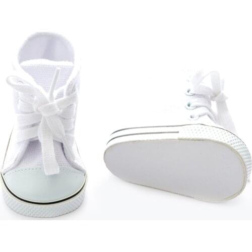 White Sport shoes fit for baby 43cm Doll Accessories Children best Birthday Gift