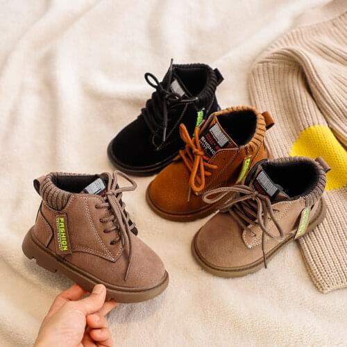 2020 Baby Boots Boys Girls Toddler Martin Boots Kids Shoes Boys Girls Snow Boots Girls Boys Fashion Boots Shoes for 1-7 Years