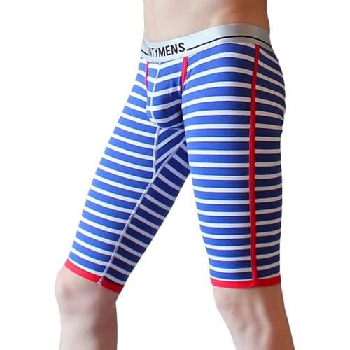 100% Cotton Casual Pants Simple Design Jogger Pants Mid-length Mens hip hop pants with strip knit fabric B04-11